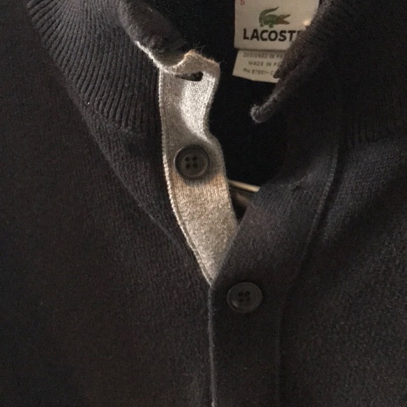 Lacoste Black Pullover Sweater - Picture 3 of 5